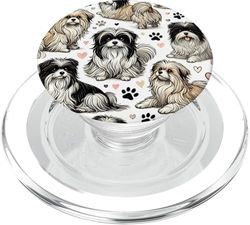 Hermoso Löwchen Perros Patrón Lindo Petit Chien León PopSockets PopGrip para MagSafe
