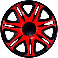 J-Tec J16512 Set Di 4 Copricerchi Nascar 16 Pollici Nero/Rosso, Inch