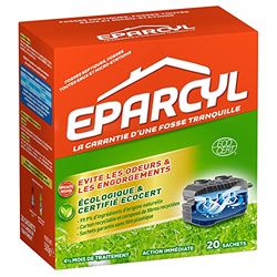 Eparcyl - 20 Sachets - Action Immédiate - 4 Mois et Demi de Traitement - Fosses Septiques - Fosses Toutes Eaux et Micro-Stations - Evite les Odeurs & les Engorgements - Ecologique & Certifié Ecocert