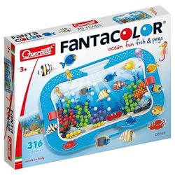 Quercetti 0969 Quercetti-0969 Ocean Fun Fish & Pegs-Kids' Mosaic Kits STEAM Toy