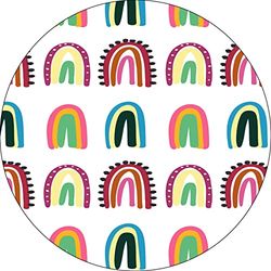Bonateks, Ronde digitaal bedrukte muismat, antislip onderkant, voor kantoor en thuis, diameter: 22 cm