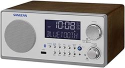 Sangean WR-22 - Raio (Clock, analógico, AM, FM, 7 W, 76,2 mm (3"), LCD), cor de noz (importada)
