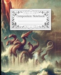 Composition Notebook: Vintage Sea Monster - College Ruled - 7.5x9.25 inches - 110 Pages