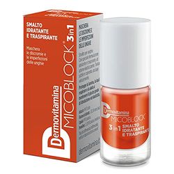 Dermovitamina Micoblock 3in1 Smalto onicomicosi - Arancione Scuro - Smalto curativo per unghie - Tratta i micosi unghie piedi - 5 ml - 16 colorazioni