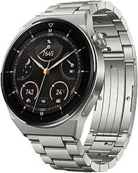 HUAWEI WATCH GT 3 Pro 46 mm smartwatch, titanium kast, saffierglas, duikmodus, lange batterijduur, draadloos opladen, hartslag- en SpO2-bewaking, Bluetooth-oproepen, Titanium band