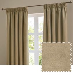 furn. The Ultimate Velvet oscuranti a pieghe a matita coppia di tende – Tende in velluto opaco termico morbide ed eleganti che bloccano la luce (Mocha - 168x137cm)