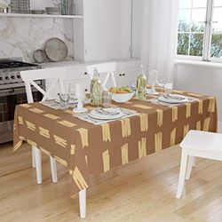 Bonamaison Kitchen Decoration, Tablecloth, Brown Tones, 140 x 160 Cm - Designed and Manufactured in Turkey