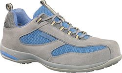 Delta Plus schoenen van suède, nylon, S1, grijs/blauw, maat 35