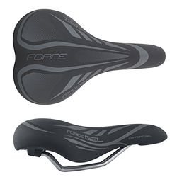 Force Comfort Gel Tourist Negro Sillin Bicicleta, Adultos Unisex, Talla única