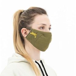 JEEP Social Mask, 2 stuks, gezicht, militair/mosterd, effen (2 stuks) uniseks, Militair/mosterd, Eén maat