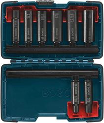 Bosch 27285 3/8 inch diepe dopsleutel goed set, 8-delig