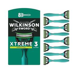 WILKINSON SWORD - Xtreme 3 For Men | Sensitive | Pack of 8 Disposable Razors