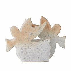 Bloomingville Cherub Engel 82062259 Porte-serviettes en grès Couleur naturelle 16 x 12 x 6,5 cm
