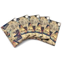 Juego para correspondencia, blíster de 10 hojas y 10 sobres decorados con tema, formato 9 x 14 cm, papel de alta calidad con decoraciones de oro en polvo, fabricado en Italia.