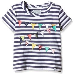 Rockin Baby Florence T-shirt voor meisjes, Wit (witte streep), 5-6 Jaren