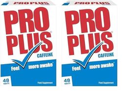 PRO PLUS 48 Tablets - Caffeine Tablets - Sugar Free (Pack of 2)