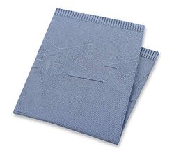 Sterntaler Couverture en Tricot Baylee, Âge : Pour bébé dès la naissance, 75 x 90 cm, Bleu