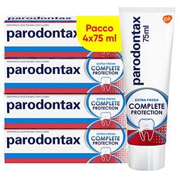 Parodontax Complete Protection Extra Fresh Dentifricio con 8 Benefici, Pacco da 4 x 75ml