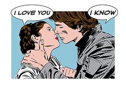 Komar Star Wars Classic Comic Quote Leia Han – Tamaño: 70 x 50 cm Póster de pared (sin marco)