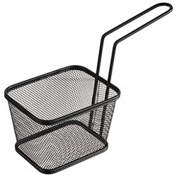 APS 40627 serveringskorg SNACKHOLDER, snackskorg, rostfritt stål, 13 x 10,5 x 9 cm, svart