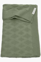 Meyco Couverture modèle Baumwoll-Decke 75 x 100 cm Diamond - Forest Green