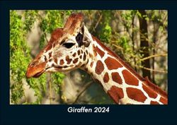 Giraffen 2024 Fotokalender DIN A5: Monatskalender mit Bild-Motiven von Haustieren, Bauernhof, wilden Tieren und Raubtieren
