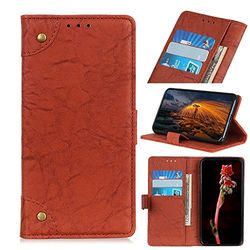 Carcasa de telefono Copper Buckle Retro Crazy Horse Texture Horizontal Flip Funda de Cuero for Galaxy A20e, con Soporte y Ranuras for Tarjetas y Billetera (Negro) (Color : Marrón)