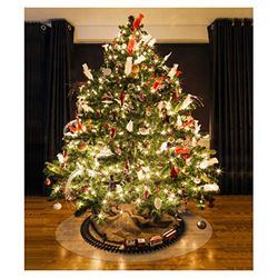 Floortex Polycarbonate Christmas Tree Mat, 90cm Diameter