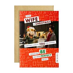 Hallmark Christmas Card for Wife - Funny Friends Design