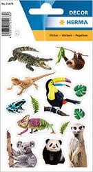HERMA 15479 - Adesivi per bambini, motivo: animali africani (45 adesivi, carta opaca), autoadesivi, permanenti, per ragazze e ragazzi, colorati