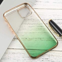 Xyamzhnn Caja del teléfono for el iPhone 11 Pro MAX Transparente Gradiente TPU Anti-Gota y la Caja Protectora Impermeable del teléfono móvil (Color : Green)