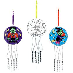Baker Ross FX220 Halloween solfångare vindspel – 3-pack, trädgård halloweendekorationer, barnmålning hantverk dekorationer