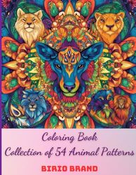Coloring Book Collection of 54 Animal Patterns