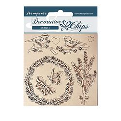 Stamperia - Fichas decorativas Provenza Garland y pájaros