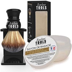 Kit da barba | Pennello da barba con supporto + sapone per rasatura 150ml ✮ BARBER TOOLS ✮