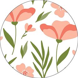 Bonateks, Ronde digitaal bedrukte muismat, antislip onderkant, voor kantoor en thuis, diameter: 22 cm
