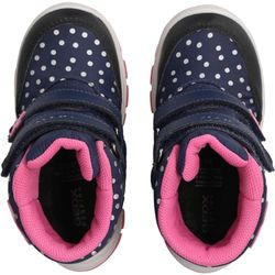 Geox Baby Flannel Girl B ABX Ankle Boot, Navy Fuchsia, 5 UK Child