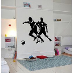Tatoutex Stickers 2 Joueurs de Foot - Bleu Foncé, L 96cm x H 80cm