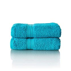 Glart Juego de toallas de rizo prémium en 6 colores y 5 tamaños 2 toallas de lavabo de 50 x 100 cm, turquesa