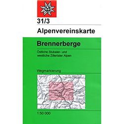 **BRENNERBERGE: Östliche Stubaier- und westliche Zillertaler Alpen: 31/3