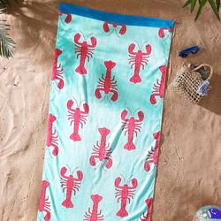 Catherine Lansfield Lobster 76 x 160 Beach Towel (Pair)