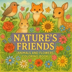 Nature’s Friends: Animals and Flowers Coloring Book