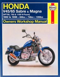 Honda V45/65 Sabre and Magna (Vf700, 750 and 1100 V-Fours): Owners Workshop Manual