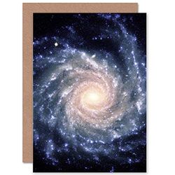 Wee Blue Coo Greetings Birthday Gift Space Spiral Galaxy Universe Sealed Greeting Card Plus Envelope Blank inside Cadeau Espace