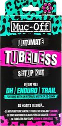 Muc-Off Ultimate Tubeless installationssats, DH/Trail/Enduro - slanglös konverteringssats för cyklar - Inkluderar slanglösa däcktätningsmedel och slanglösa ventiler