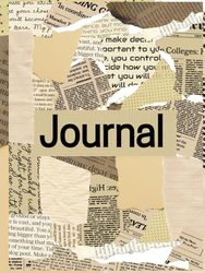 Vintage Aesthetic Bullet Journal: Light Brown Beige Tan Old Newspaper Themed Dotted Notebook | 8.25 x 11"