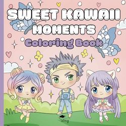 Sweet Kawaii Moments Coloring Book: 35 Bold & Easy Pages of Adorable Kawaii-Style Illustrations to Color