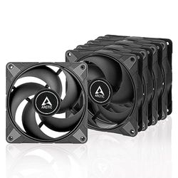 ARCTIC P12 Max (5 Pièces) - Ventilateur de boîtier PC 120 mm haute performance, Régulation PWM 200-3300 rpm, Optimisé pour la pression statique, Mode 0dB, Double roulement à billes - Noir