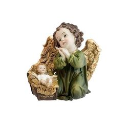 DRW Angelito de Rodillas con niño Jesús 14 cm de Alto