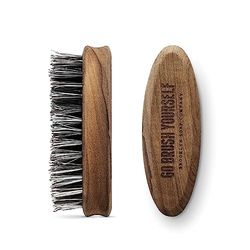 Grooming Set: Beard Brush Natural Cosmetics of The BROOKLYN SOAP COMPANY ® Vegan bristles - Gift idea for Men - Beard Styling for The Designer Stubble, Full Beard for The Modern Man